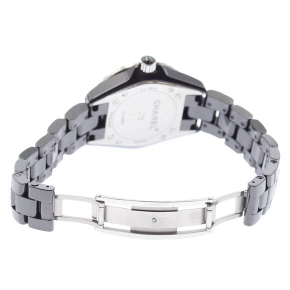 CHANEL J12 Black ceramic 33mm 12P diamond Quartz Ladies Watch main image 7